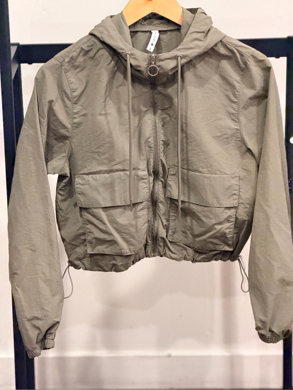 Love Tree Olive Green Hooded Anorak Jacket